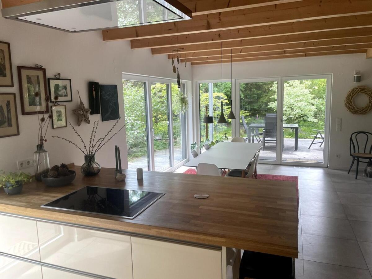 נורדרשטט Modernes Holzhaus Im Skandinavischen Stil Mit Sauna, Garten Und 2 Katzen מראה חיצוני תמונה